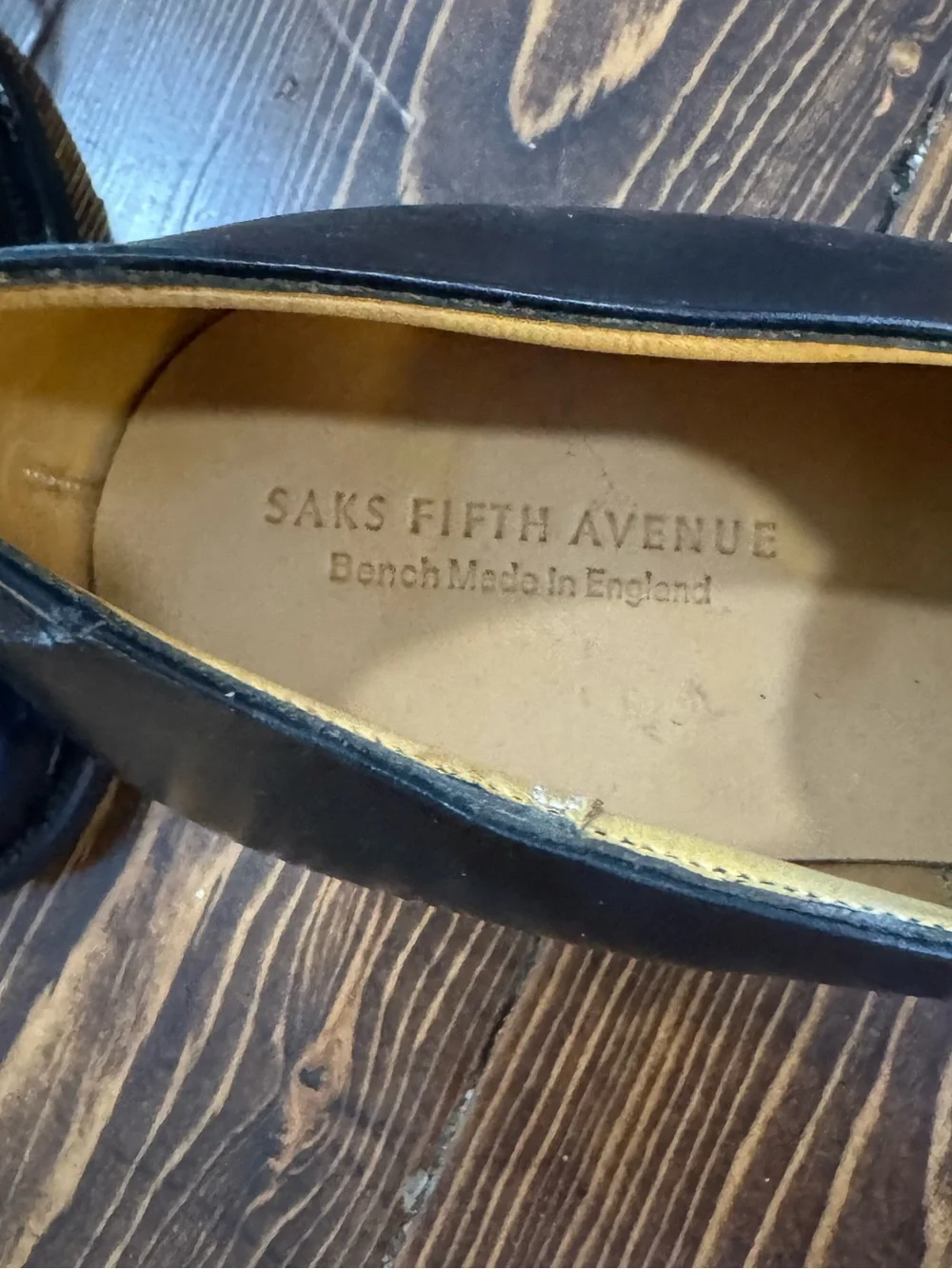 Saks Fifth Avenue Black Cap-Toe Oxford Shoes 11.5 D